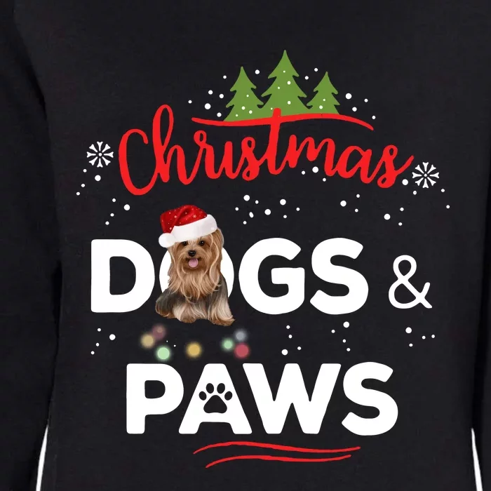 Dog & Paws Christmas Womens California Wash Sweatshirt