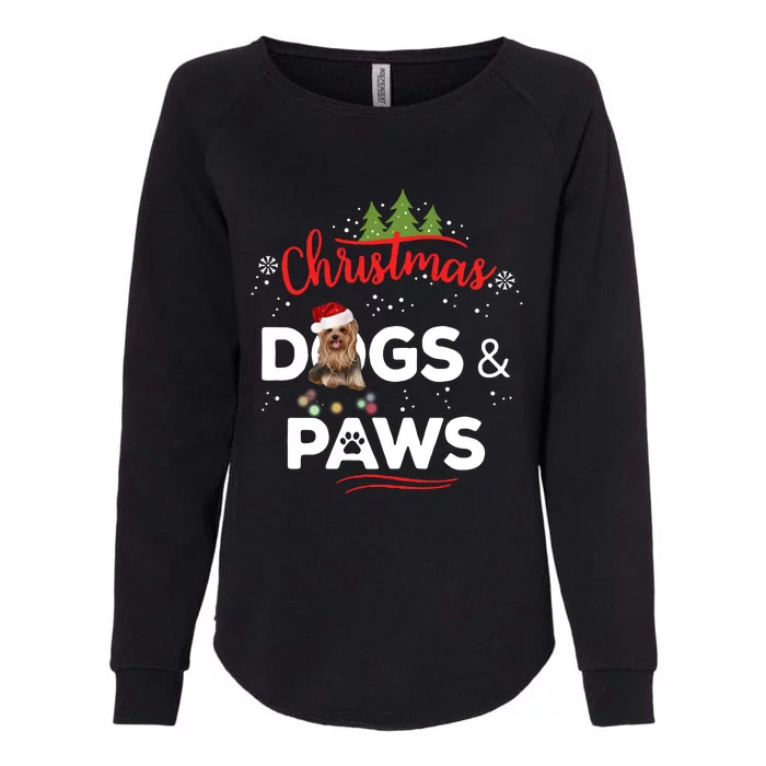 Dog & Paws Christmas Womens California Wash Sweatshirt