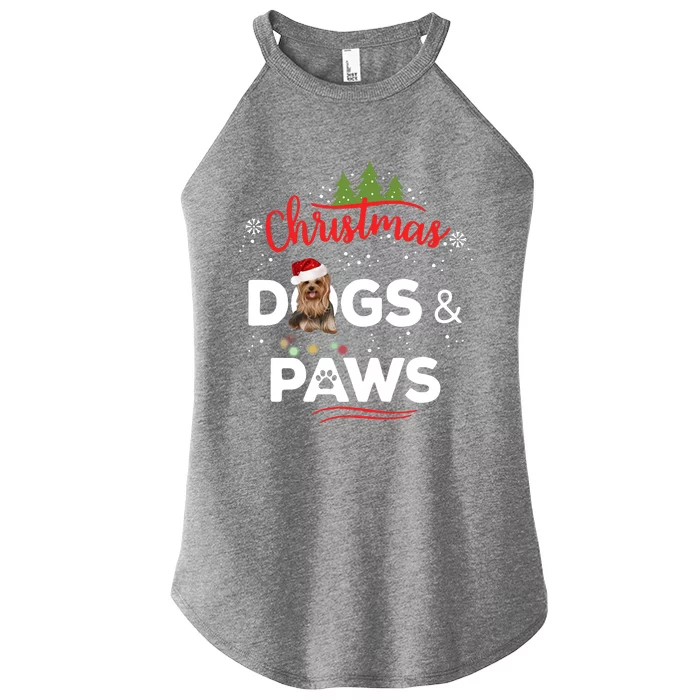 Dog & Paws Christmas Women’s Perfect Tri Rocker Tank