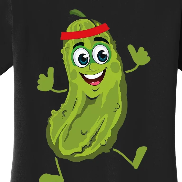 Dancing Pickle Cucumber Vegetarian Vegan Vegetable Pickles Women's T-Shirt