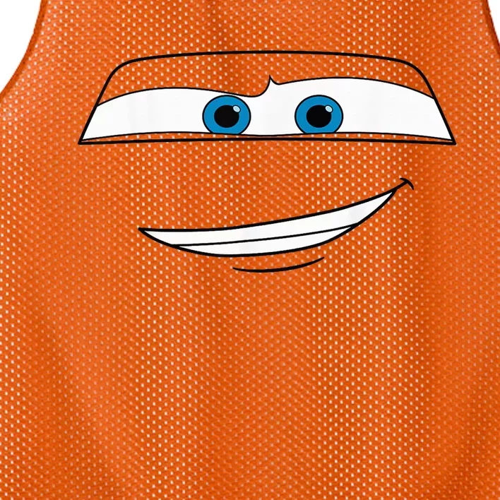 Disny Pxar Cars Lightning Mcquen Big Face Cartoon Face Cars Mesh Reversible Basketball Jersey Tank