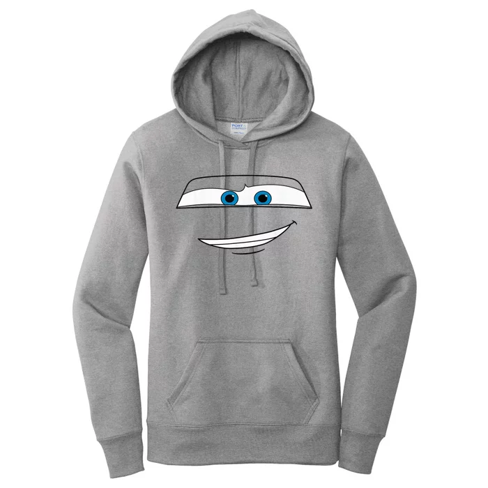 Disny Pxar Cars Lightning Mcquen Big Face Cartoon Face Cars Women's Pullover Hoodie