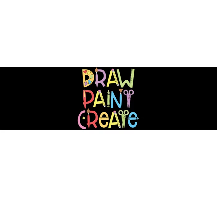 Draw Paint Create Artist Funny Art Teacher Gift Idea Bumper Sticker