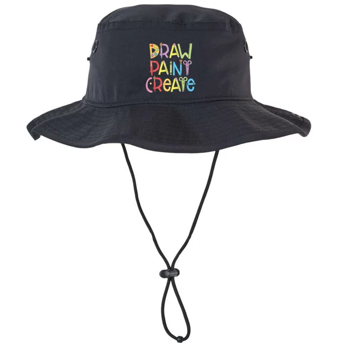 Draw Paint Create Artist Funny Art Teacher Gift Idea Legacy Cool Fit Booney Bucket Hat