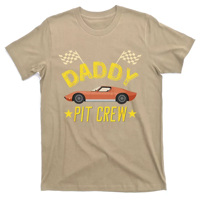 Daddy Pit Crew Race Car Birthday Party Racing Family Crew T-Shirt