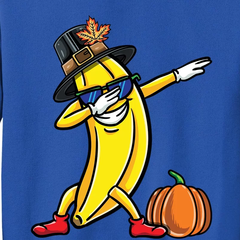 Dabbing Pilgrim Cool Banana Thanksgiving Gift Tall Sweatshirt