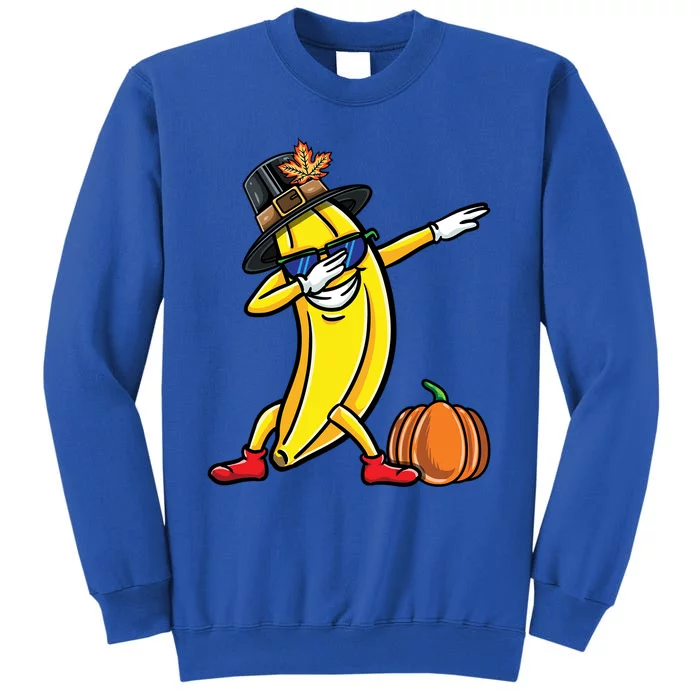 Dabbing Pilgrim Cool Banana Thanksgiving Gift Tall Sweatshirt