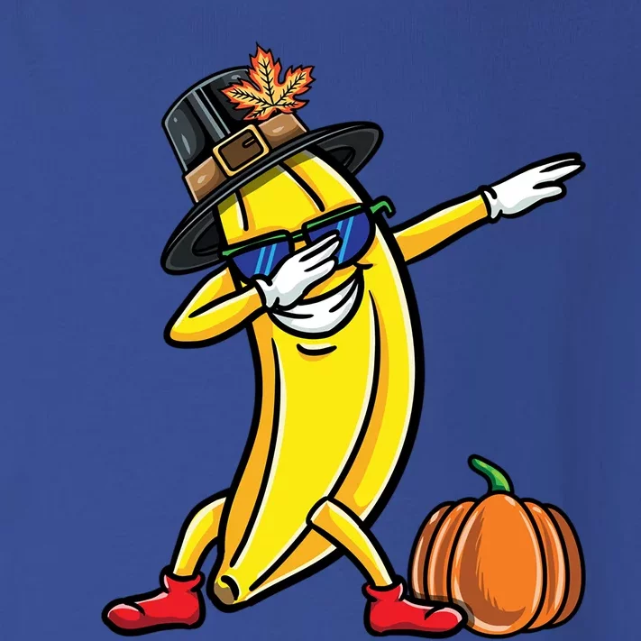 Dabbing Pilgrim Cool Banana Thanksgiving Gift Toddler Long Sleeve Shirt