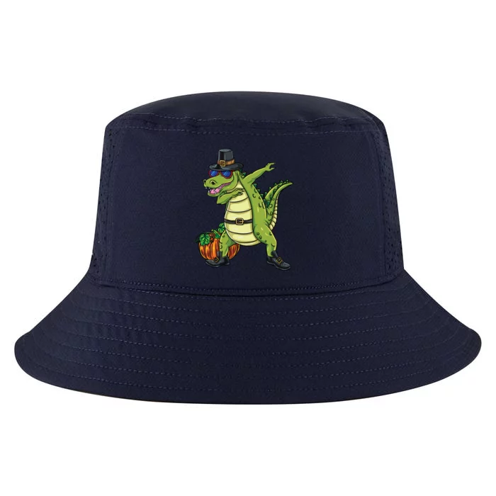 Dabbing Pilgrim Crocodile Thanksgiving Gift Cool Comfort Performance Bucket Hat