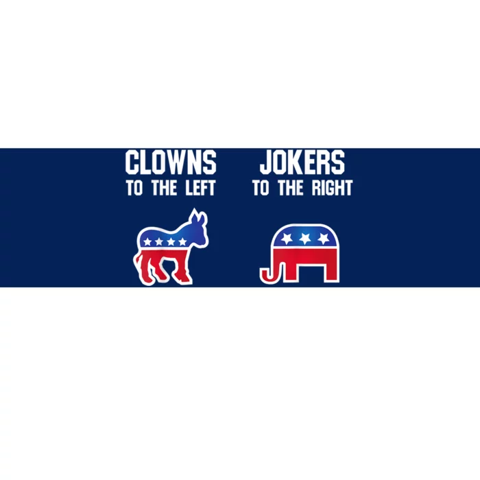 Donkey Pox Clowns To The Left Jokers To The Right Funny Elephant Bumper Sticker