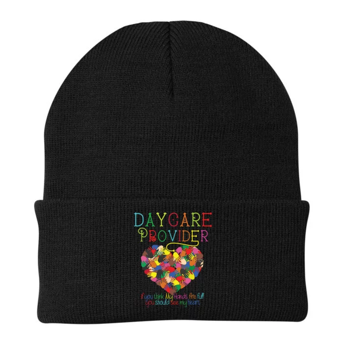 Daycare Provider Childcare Cute Heart Teacher Appreciation Knit Cap Winter Beanie