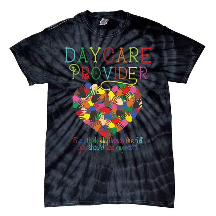 Daycare Provider Childcare Cute Heart Teacher Appreciation Tie-Dye T-Shirt