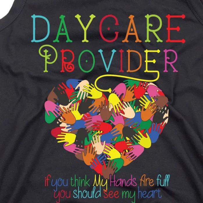 Daycare Provider Childcare Cute Heart Teacher Appreciation Tank Top