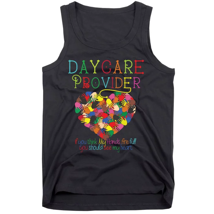 Daycare Provider Childcare Cute Heart Teacher Appreciation Tank Top