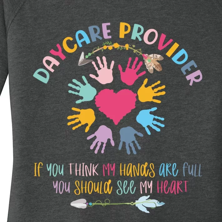 Daycare Provider Childcare Prek Teacher Appreciation Women's Perfect Tri Tunic Long Sleeve Shirt