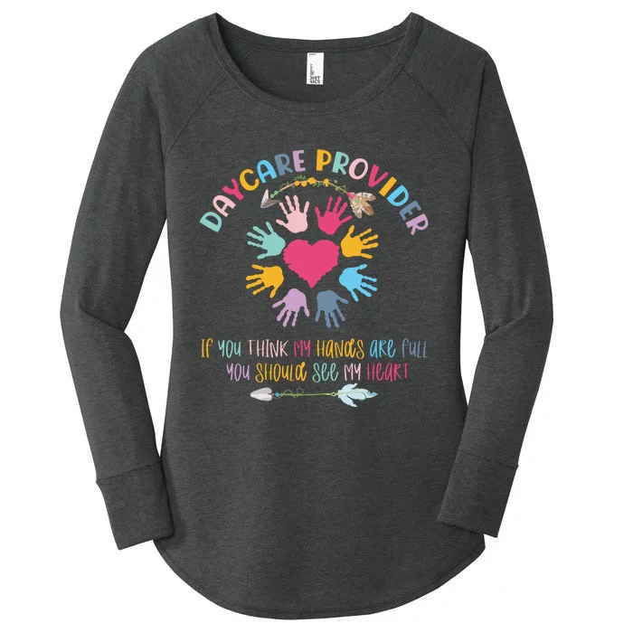 Daycare Provider Childcare Prek Teacher Appreciation Women's Perfect Tri Tunic Long Sleeve Shirt