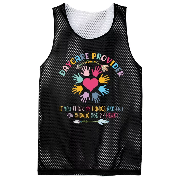 Daycare Provider Childcare Prek Teacher Appreciation Mesh Reversible Basketball Jersey Tank