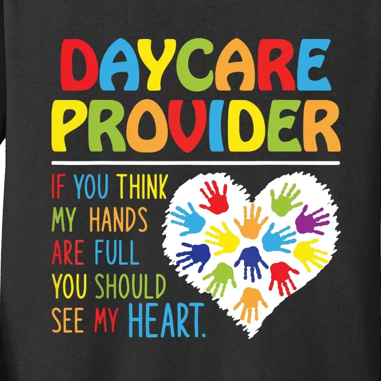 Daycare Provider Childcare Prek Teacher Appreciation Kids Long Sleeve Shirt