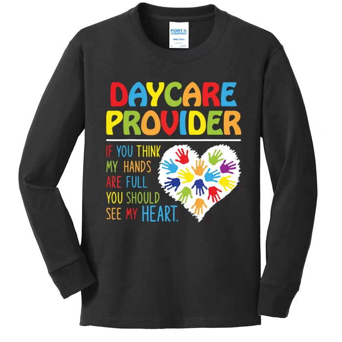 Daycare Provider Childcare Prek Teacher Appreciation Kids Long Sleeve Shirt