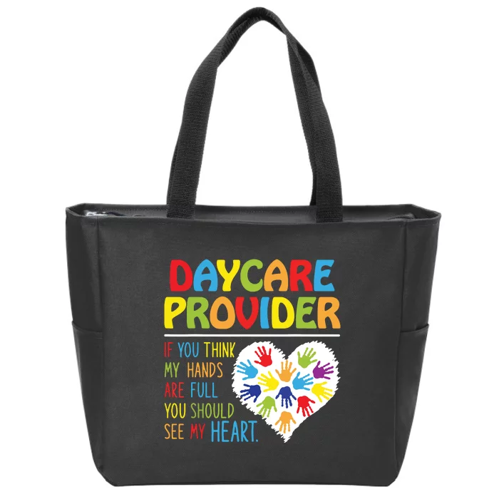 Daycare Provider Childcare Prek Teacher Appreciation Zip Tote Bag