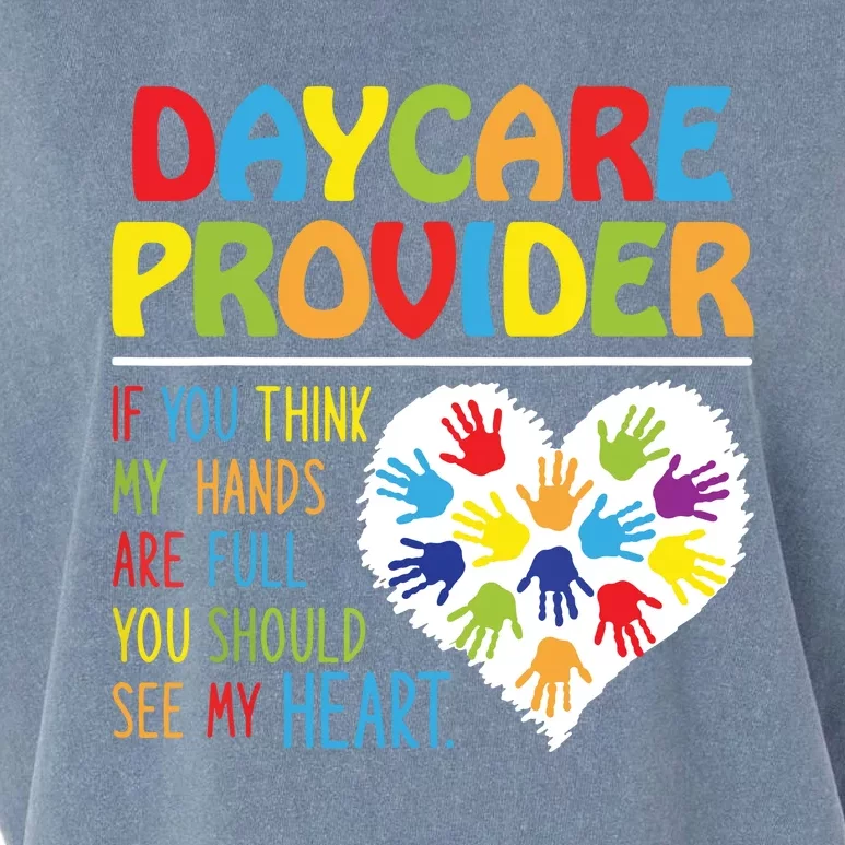 Daycare Provider Childcare Prek Teacher Appreciation Garment-Dyed Women's Muscle Tee