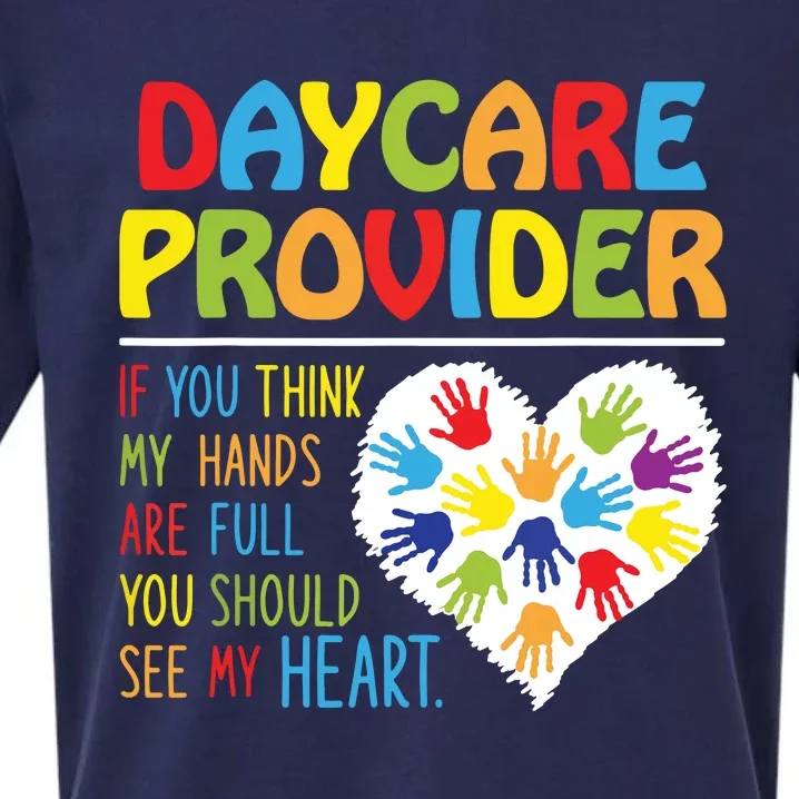 Daycare Provider Childcare Prek Teacher Appreciation Sueded Cloud Jersey T-Shirt