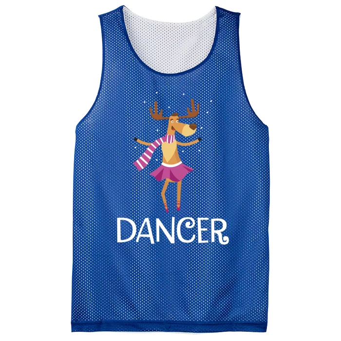 Dancer Prancer Christmas Dancing Reindeer Gift Mesh Reversible Basketball Jersey Tank