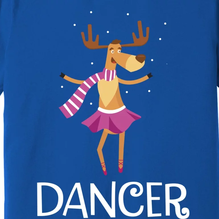 Dancer Prancer Christmas Dancing Reindeer Gift Premium T-Shirt