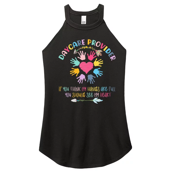 Daycare Provider Childcare Pre K Teacher Appreciation Women’s Perfect Tri Rocker Tank