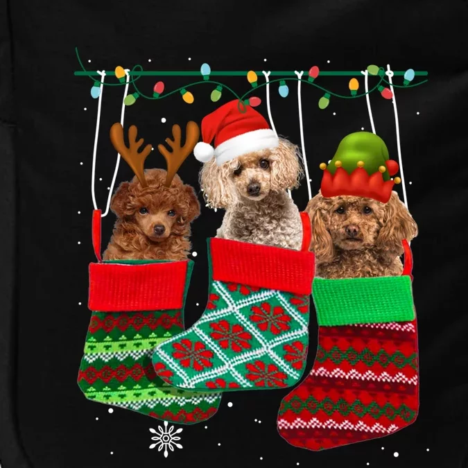 Dog Poodle Christmas Socks Funny Xmas Pajama Pet Puppy Gift Impact Tech Backpack