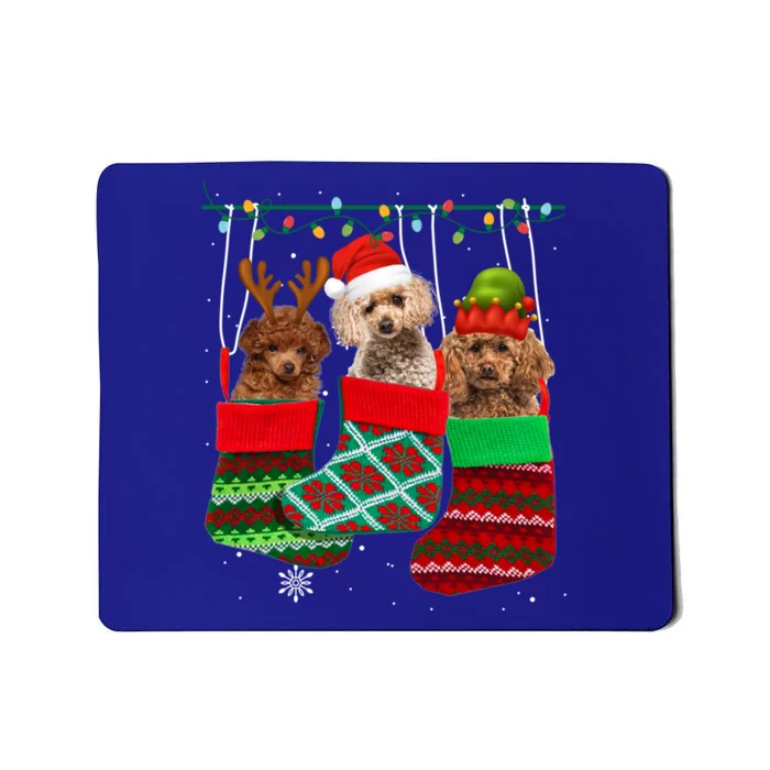 Dog Poodle Christmas Socks Funny Xmas Pajama Pet Puppy Gift Mousepad