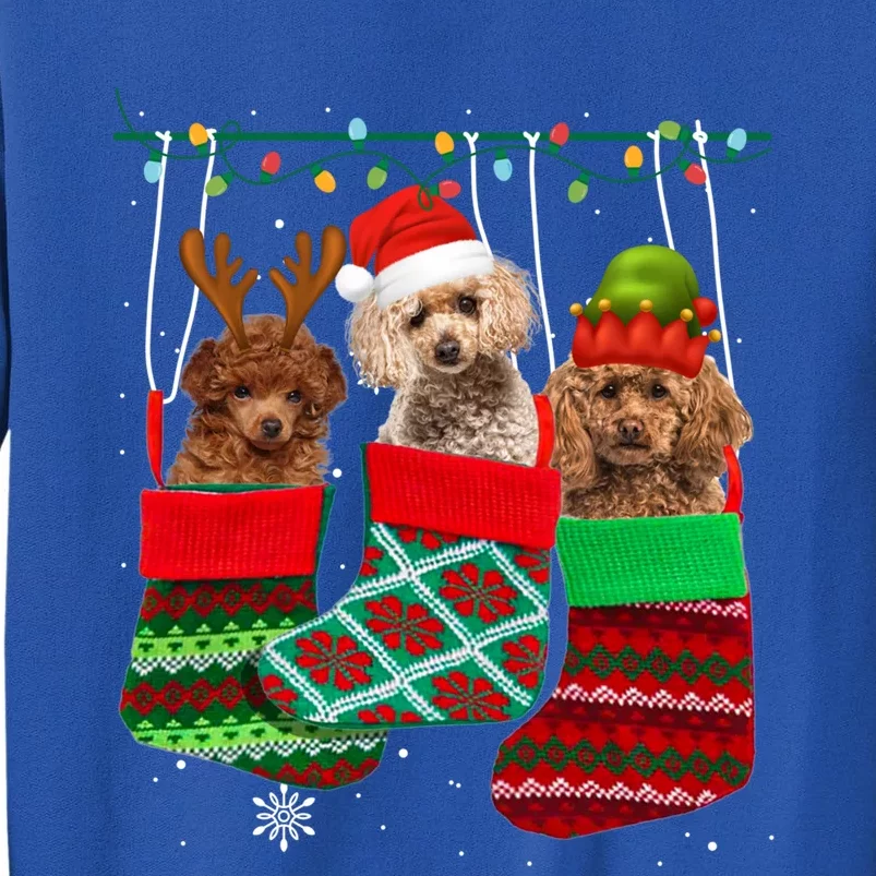 Dog Poodle Christmas Socks Funny Xmas Pajama Pet Puppy Gift Tall Sweatshirt