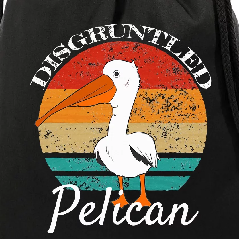 Disgruntled Pelican Drawstring Bag