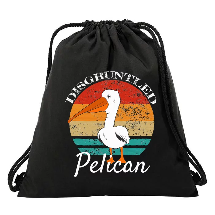 Disgruntled Pelican Drawstring Bag