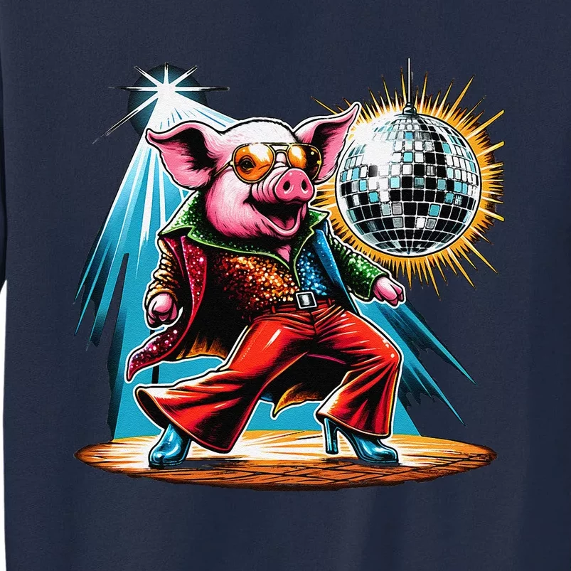 Dancer Pig Dancing Disco Tall Sweatshirt