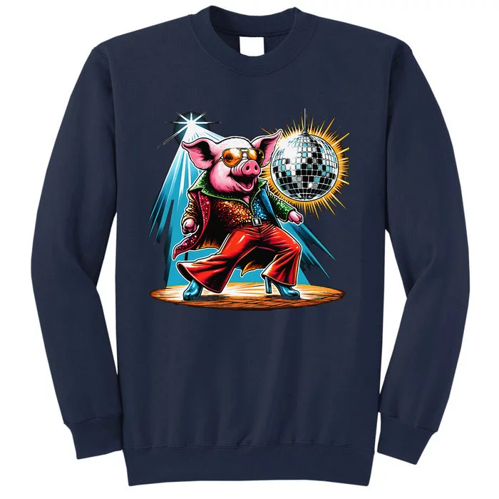 Dancer Pig Dancing Disco Tall Sweatshirt