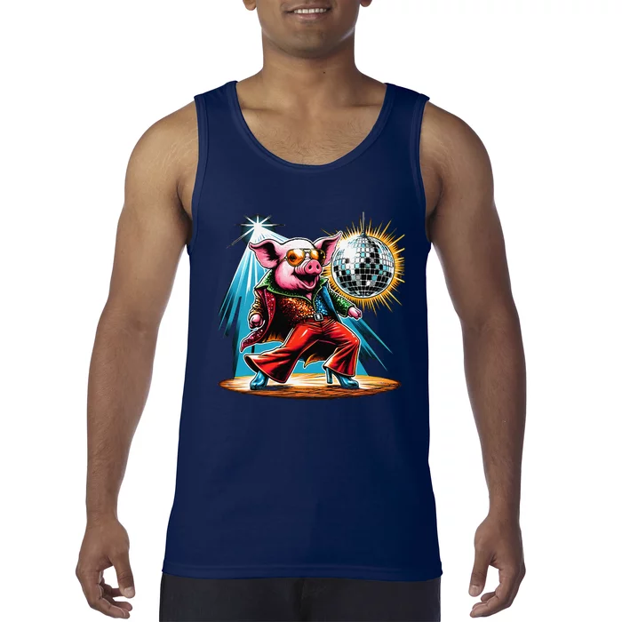 Dancer Pig Dancing Disco Tank Top