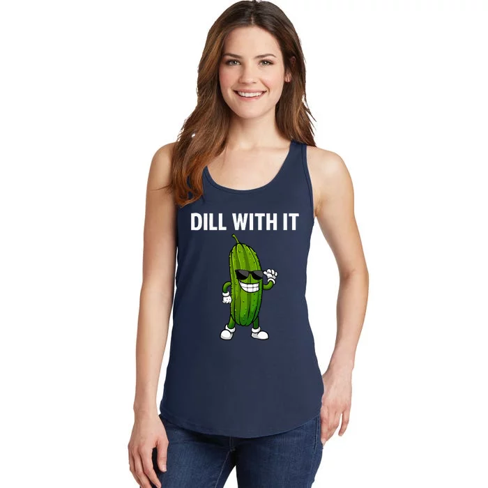 Dill Pickle Design For Cucumber Pickle Lover Ladies Essential Tank