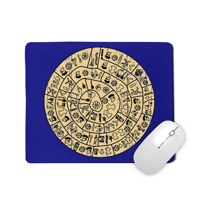 Distressed Phaistos Disk From Minoan Crete Mousepad