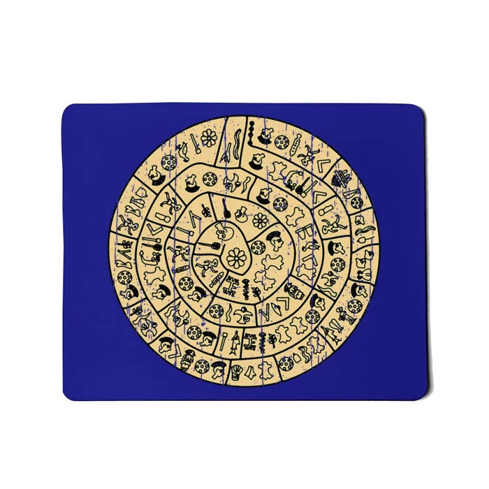 Distressed Phaistos Disk From Minoan Crete Mousepad