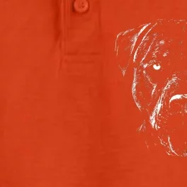 Detailed Pitbull Dog Dry Zone Grid Performance Polo