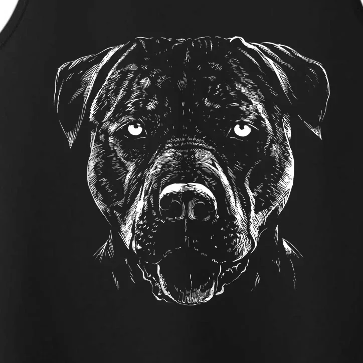 Detailed Pitbull Dog Performance Tank