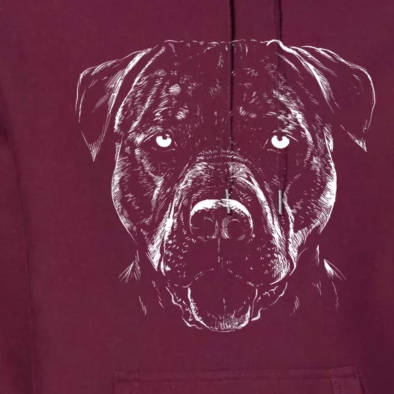 Detailed Pitbull Dog Premium Hoodie