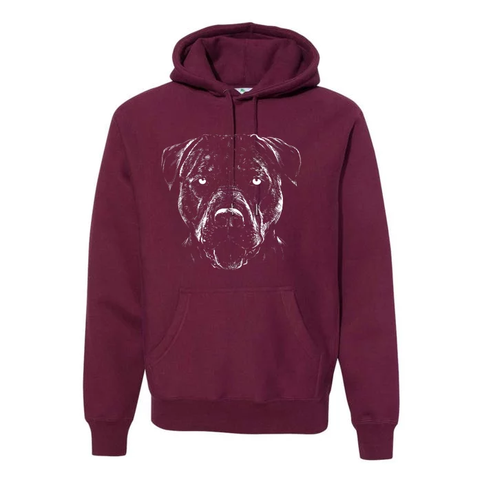 Detailed Pitbull Dog Premium Hoodie