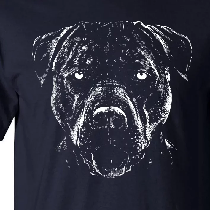 Detailed Pitbull Dog Tall T-Shirt