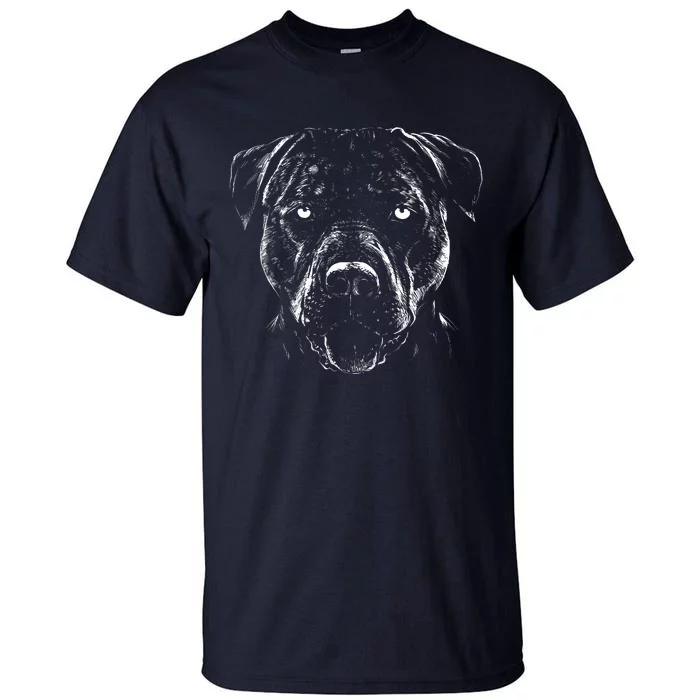 Detailed Pitbull Dog Tall T-Shirt