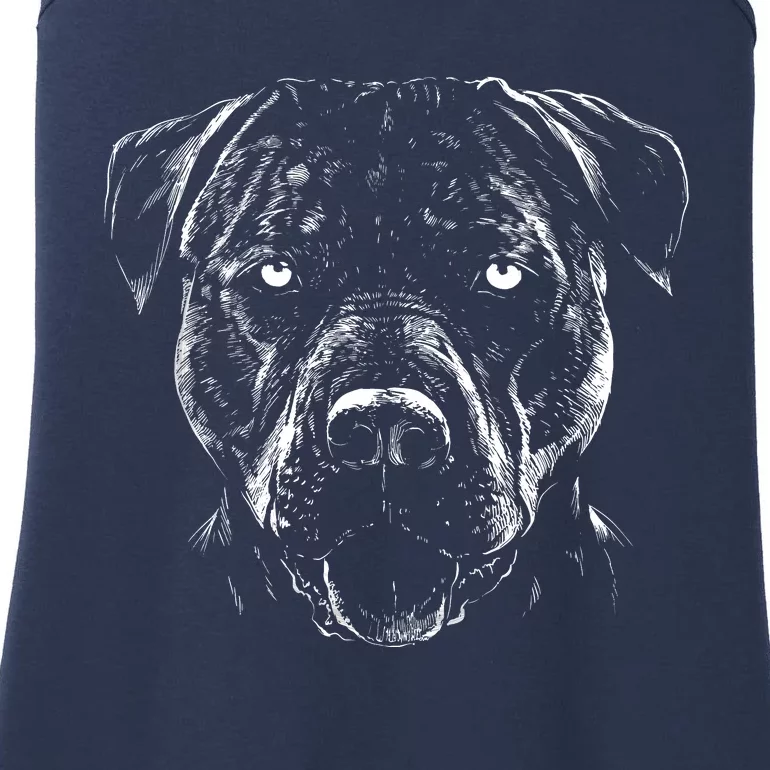 Detailed Pitbull Dog Ladies Essential Tank