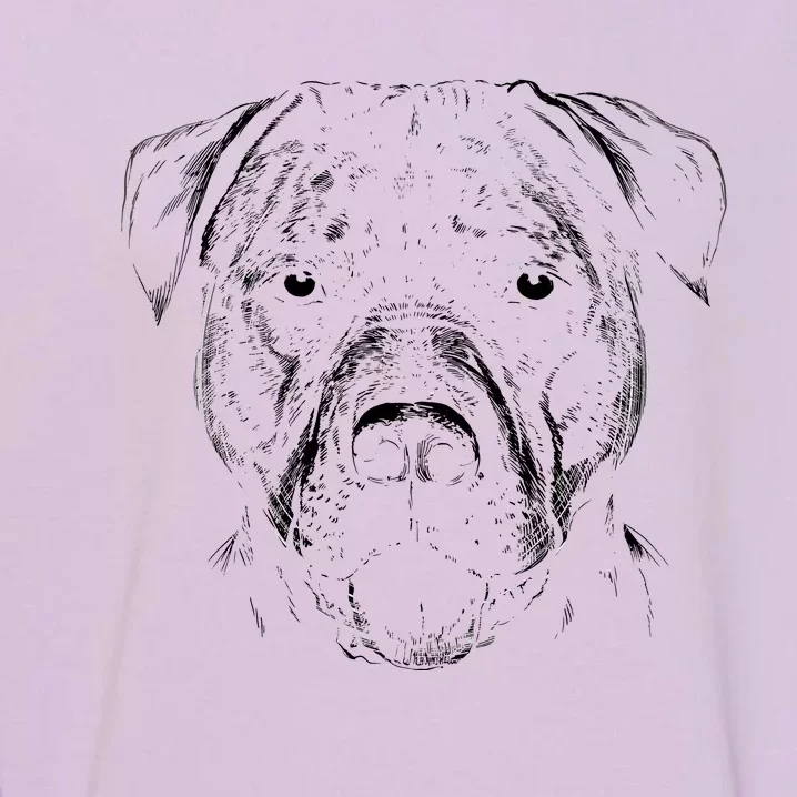 Detailed Pitbull Dog Garment-Dyed Sweatshirt