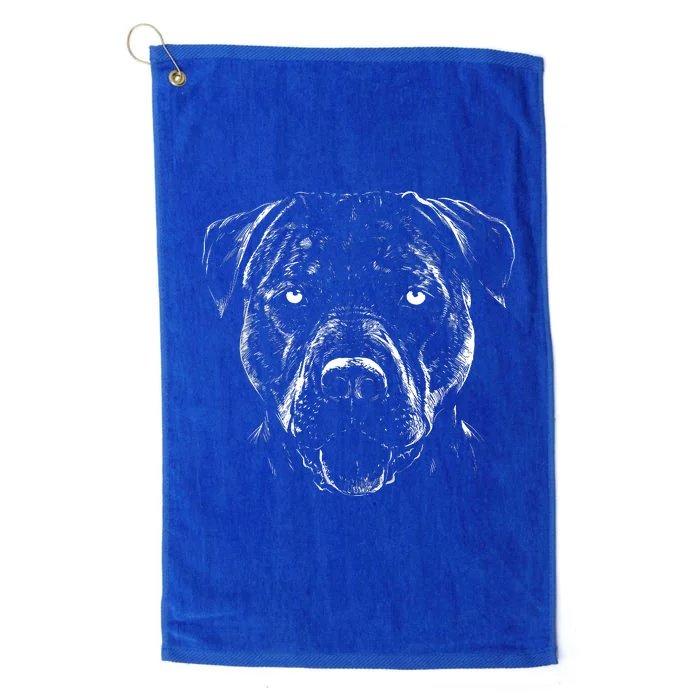 Detailed Pitbull Dog Platinum Collection Golf Towel