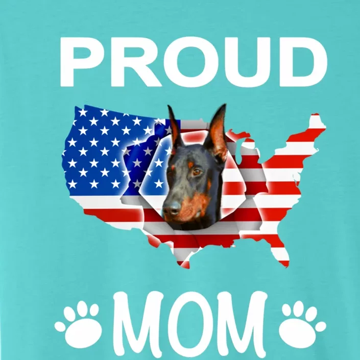 Dober Pinscher Dog Dober Proud Patriot Mom Cute Gift ChromaSoft Performance T-Shirt